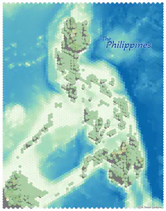 Gridded elevation map of the Philippines
