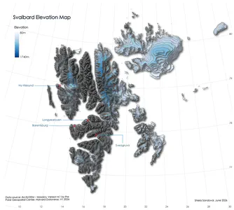 Svalbard Elevation Map